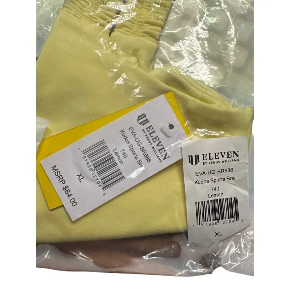 Eleven By Venus Williams Kudos Sports Bra Lemon Yellow XL - Picture 5 of 5